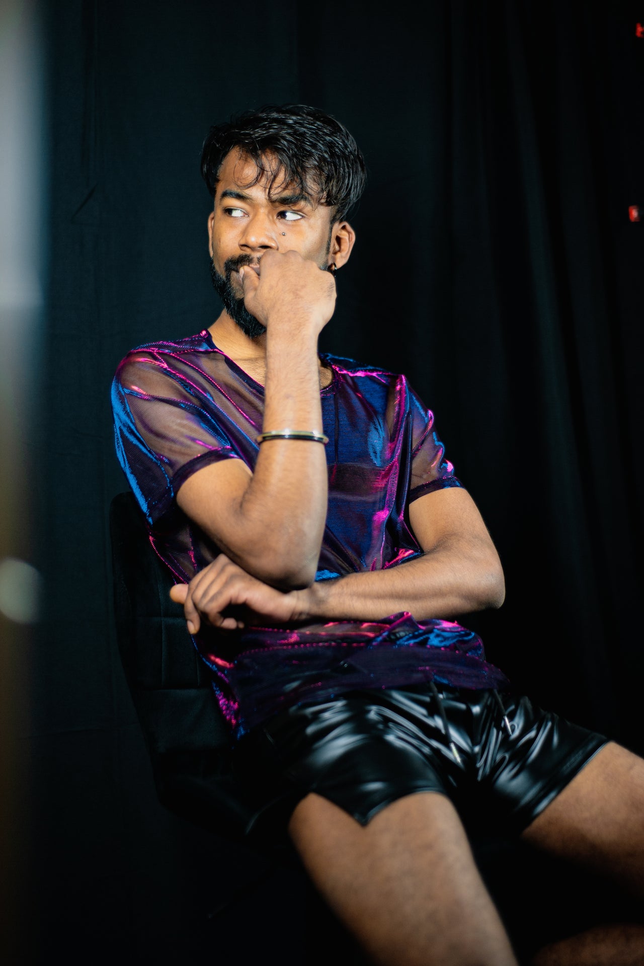 Glossy Mesh Shirt