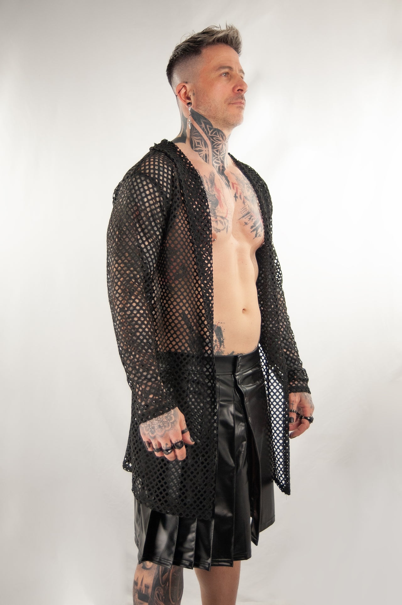 Hollow Out Grid Cardigan