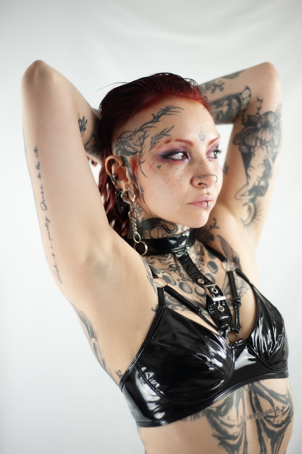 Crop Top Wet Look Patent Top