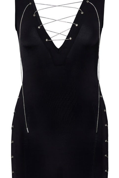 Robe moulante à laçage