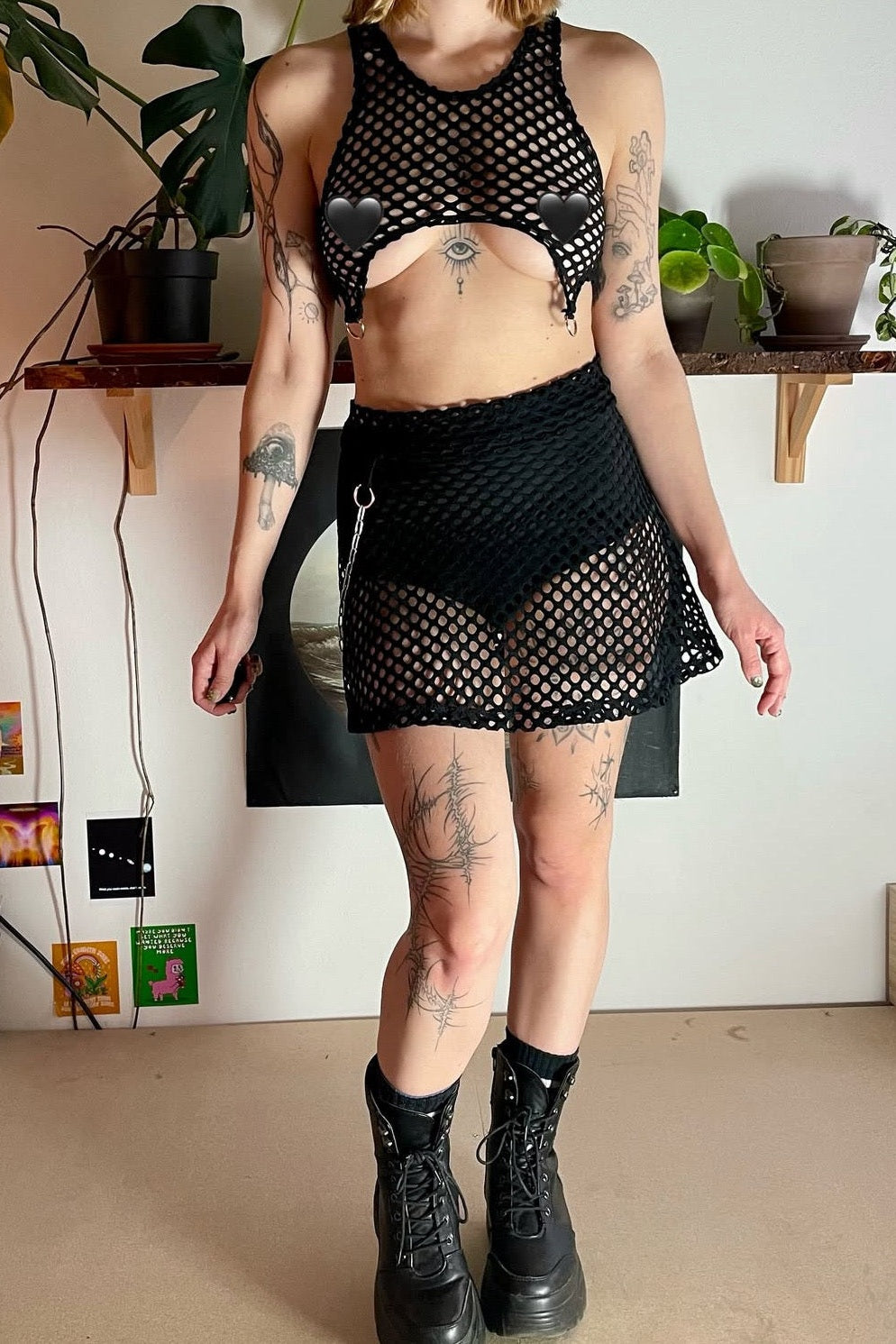 Jupe en résille à maillons