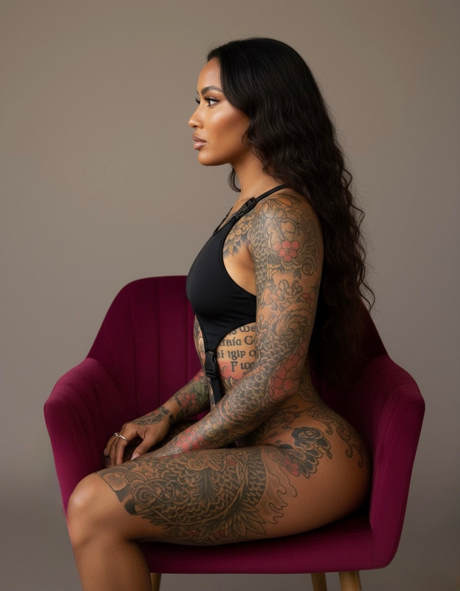 Body à bretelles découpées