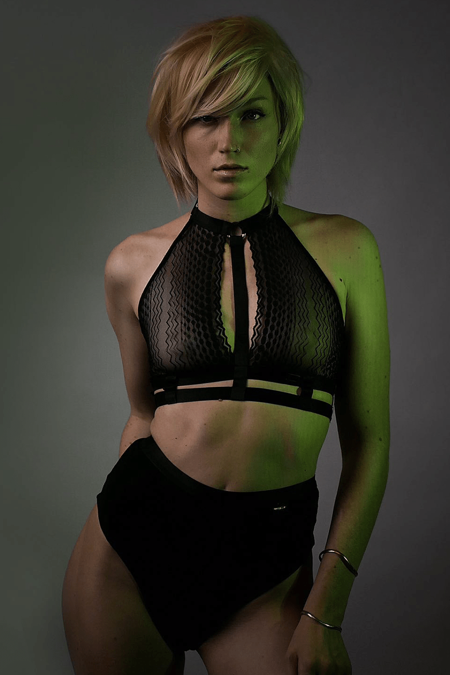 Characteristic Black Lace Set