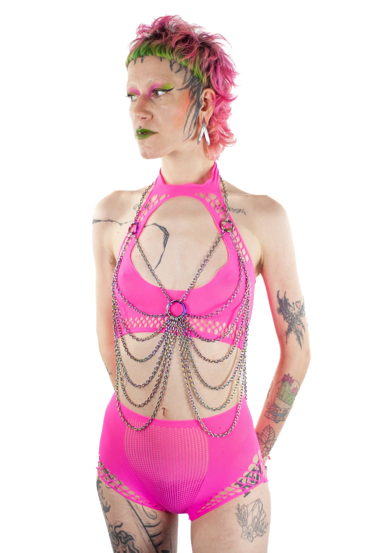 Net Crop Top Set