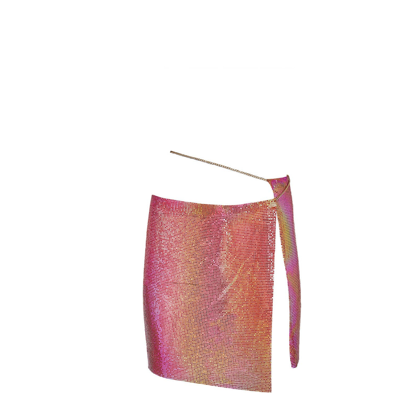 Metalic Wrap Skirt Ruby Red