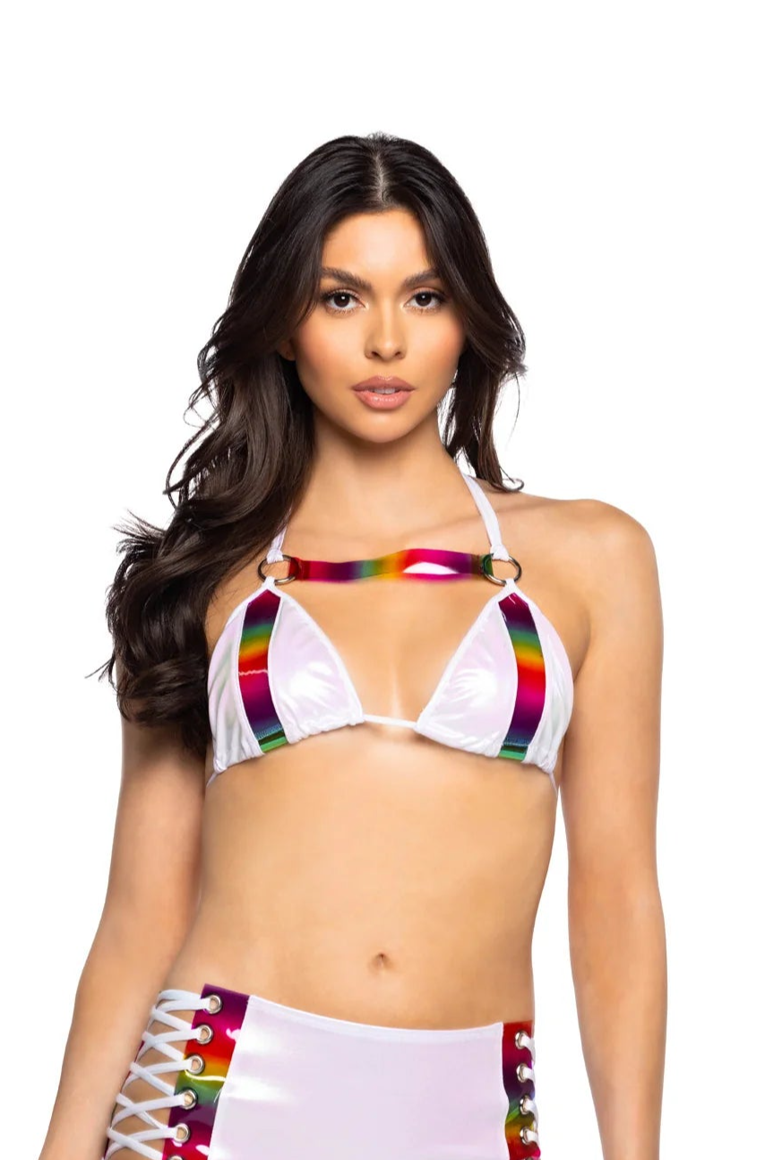 Unicorn and Rainbow Harness Triangle Top