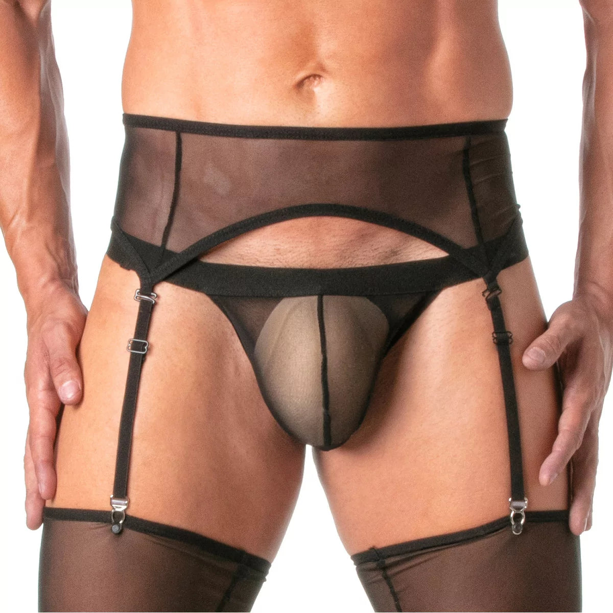 Mesh Garter Belt Set