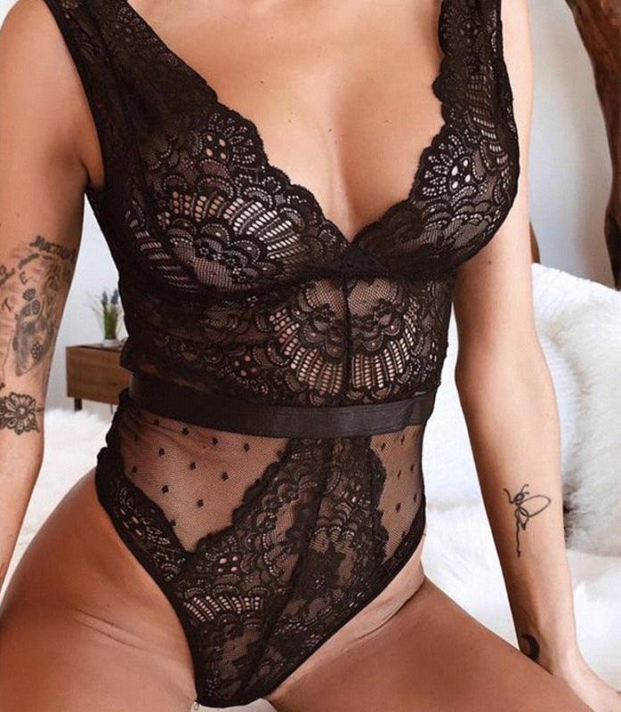 Lace Embroidery Bodysuit